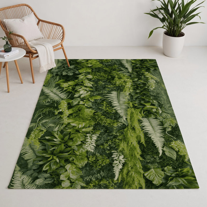 Tapis d'intérieur et d'extérieur vert Nature, Rectangulaire 3 pi x 5 pi