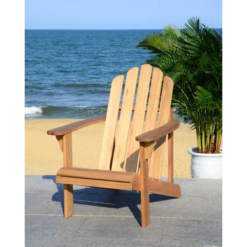 Burgess Outdoor Solid Wood Adirondack Chair, Teak
