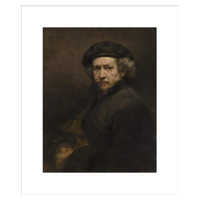 Autoportrait par Rembrandt van Rijn - Estampe numérique encadrée