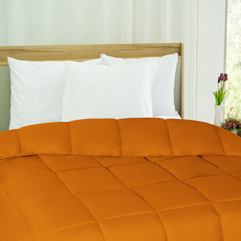 Dusty Orange Reversible Down Alternative Microfiber Comforter
