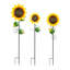 Ensemble de piquets de jardin 3 pièces Radiant Sunflower