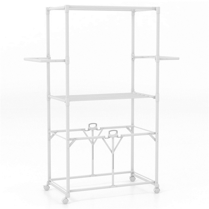 Furiani Adjustable Rolling Clothing Rack