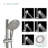 5-Functions Dual Shower Head with Slide Bar and Handheld Shower-70481871