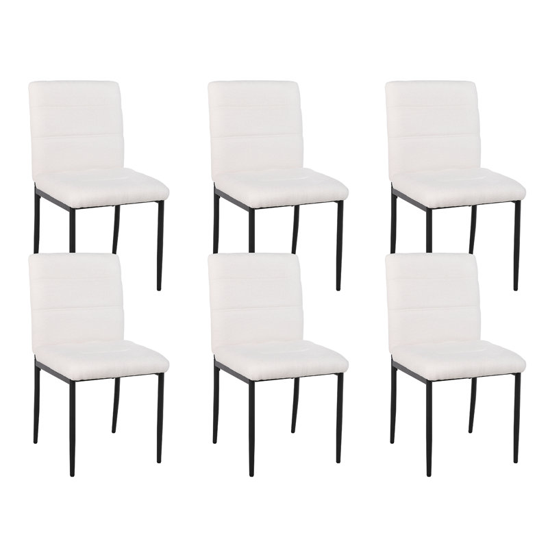 Upholstered Dining Chair, White