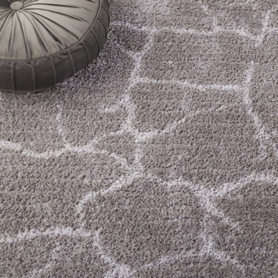 Tapis à poils longs Tahoe 650 gris / ivoire Tahoe