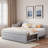 L-shaped Upholstered Daybed With Pop Up Trundle