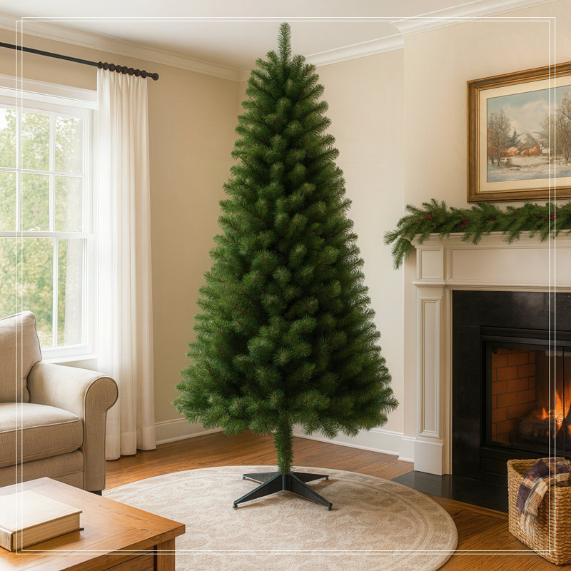 Arbre de Noël artificiel à charnière non éclairé 6 pi avec 582 pointes