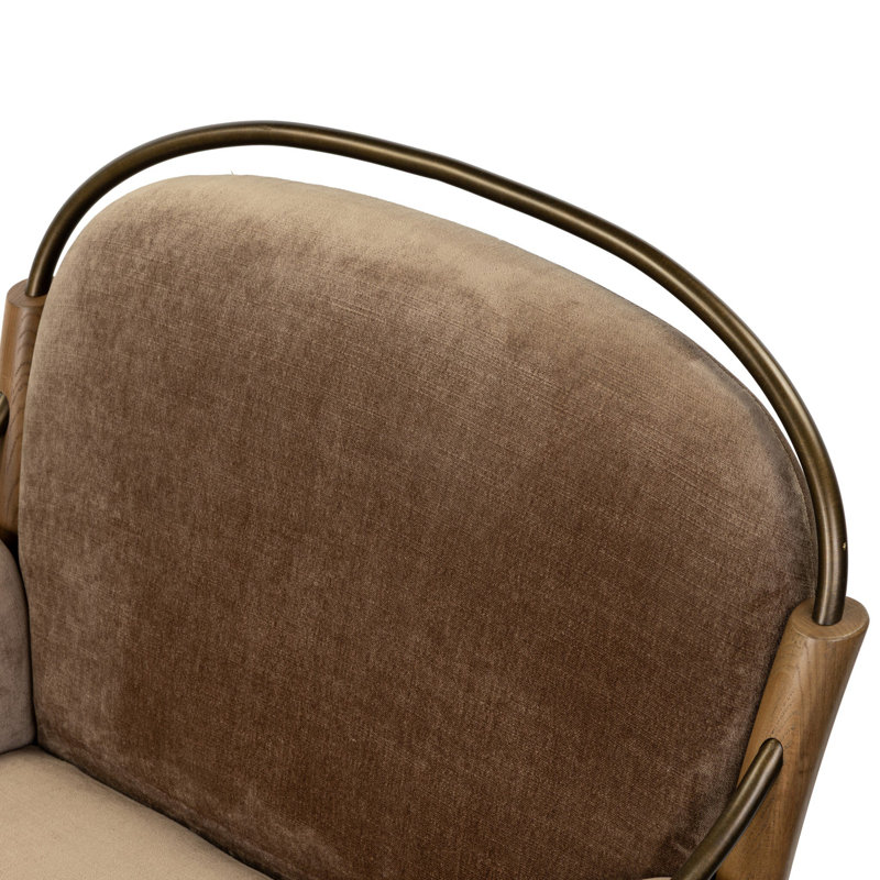 Demi Chaise, Taupe Shearling