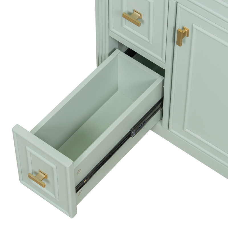 Meuble-lavabo 24 po avec lavabo, Vert, 24"