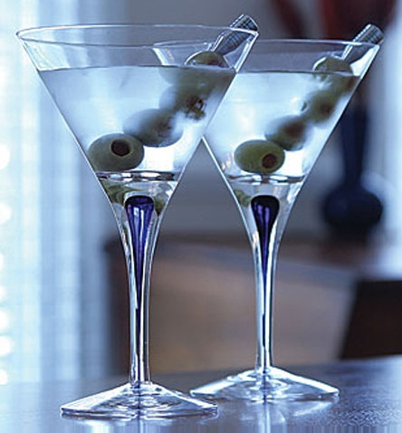 Intermezzo Gold Martini 2-Pack, 1, Gold/Clear, 7 oz.