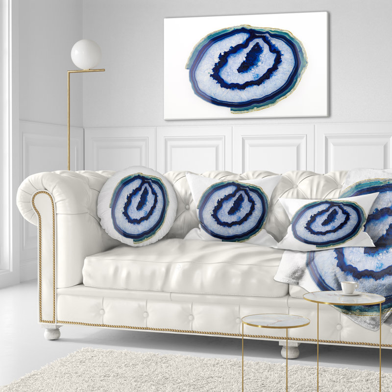 Coussin lombaire en agate bleue