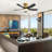 42 Inch Flush Mount Ceiling Fans With Led Light 22W And Remote Control 5 Abs Fan Blades For Bedroom Patio-1245027659-1245027637