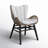 Dayville Wood Premium All-Weather Wicker Outdoor Dining Side Chair with Cushion-702692691