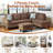 3-Piece Microfiber Sectional Sofa-1506877669-1506988595