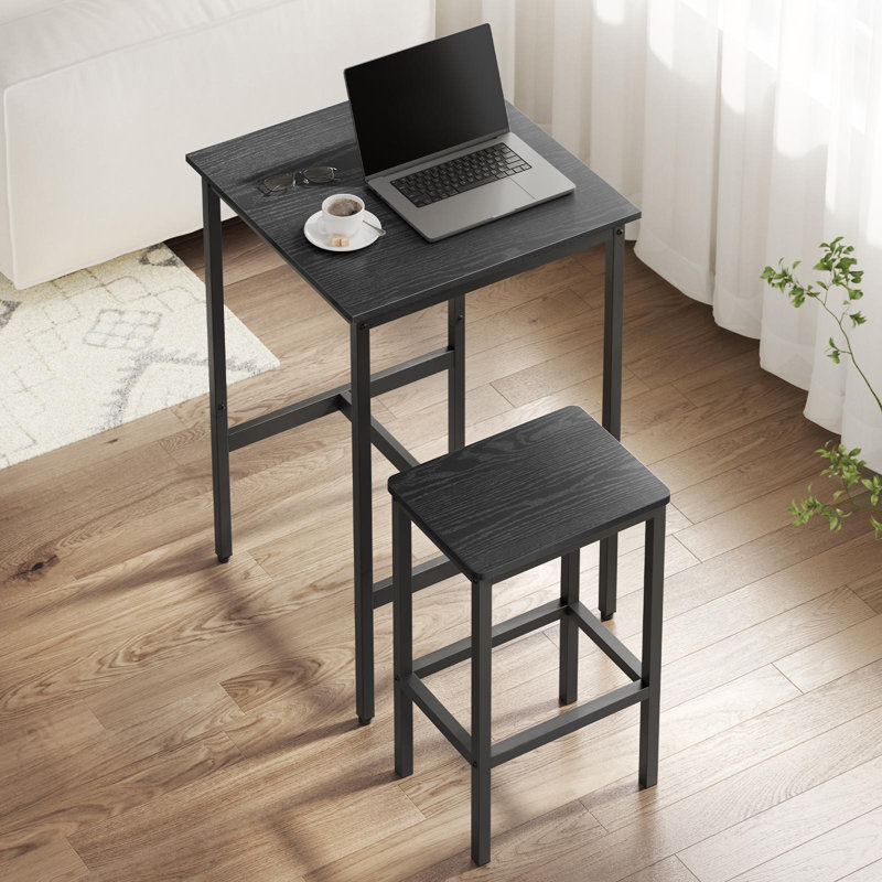 Bar Table And Chairs Set, Black