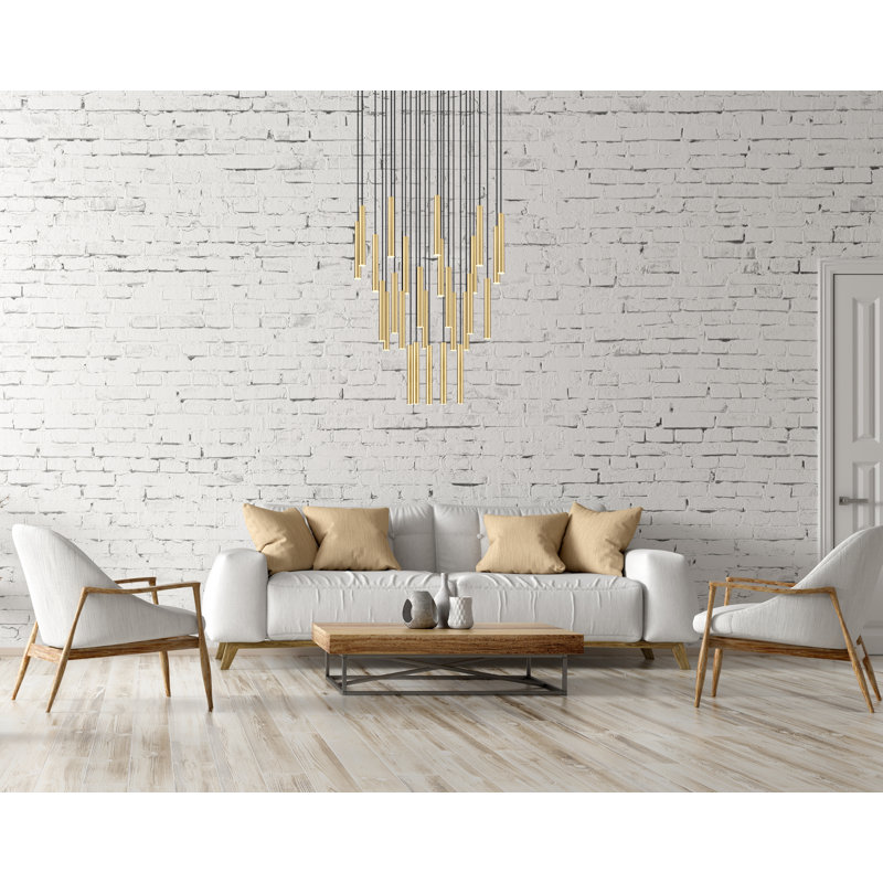 Lansdown 27 Light Chandelier, Brushed Nickel, 194.4" 