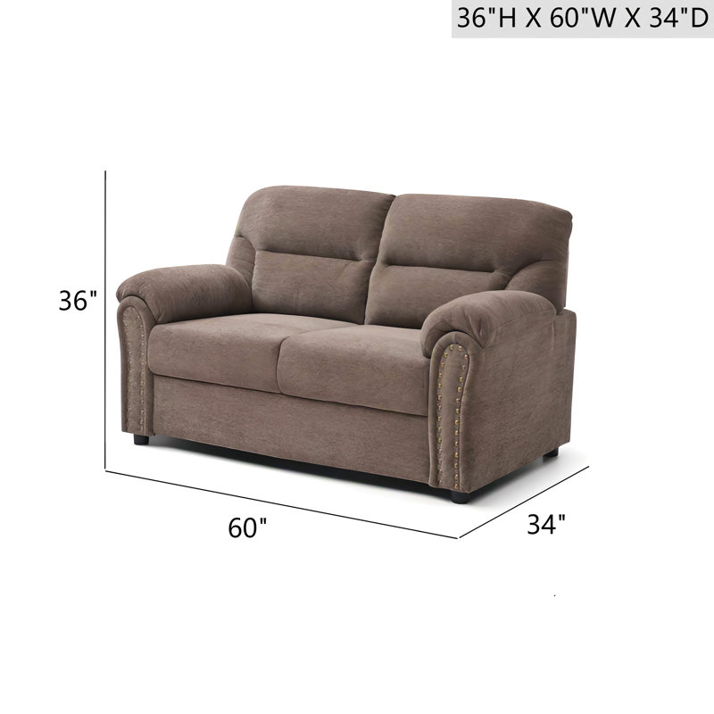 Causeuse rembourrée pour causeuse, Brun