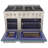 KUCHT Professional 48 in. 6.4 cu. ft. Natural Gas Range Two Ovens - One Convection - in Light Blue with True Simmer Burners-97805576-97805571