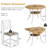 5 Pieces 35.4’’ Transitional Style Round Dining Table Set, Extendable Folding Kitchen Dining Table Set For 4 With 4 PU Upholstered Dining Chairs-1459915595-1459915592-1467833792