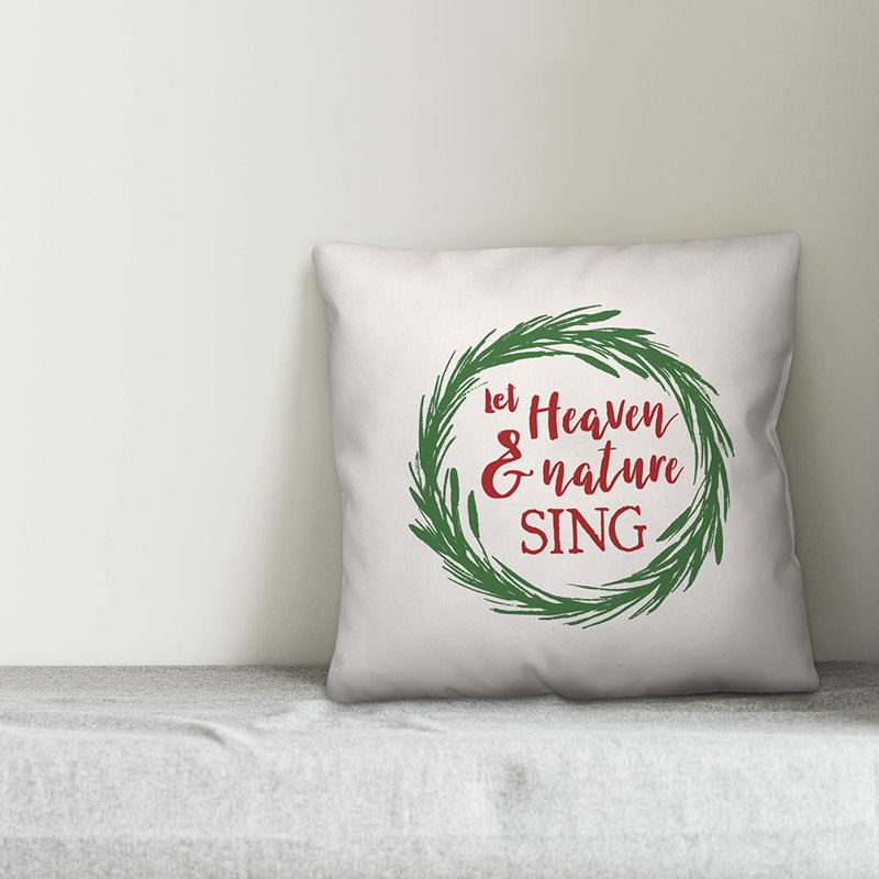  Housse de coussin Let Let Heaven and Nature Sing, 16 po x 16 po, Housse de coussin seulement - Insert