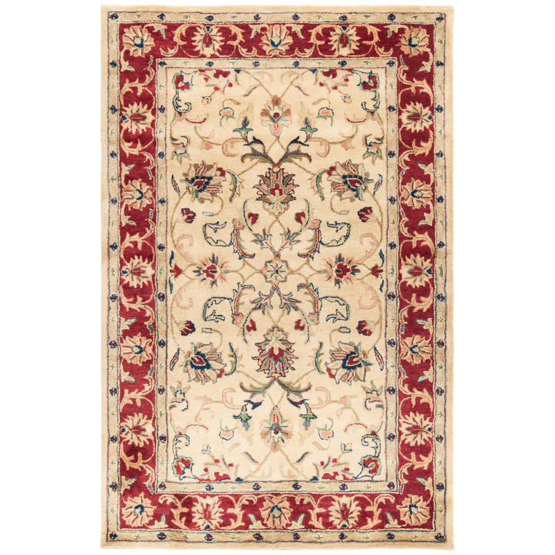 Tapis oriental en laine touffeté à la main Alg, Rectangle 2 pi 3 po x 4 pi