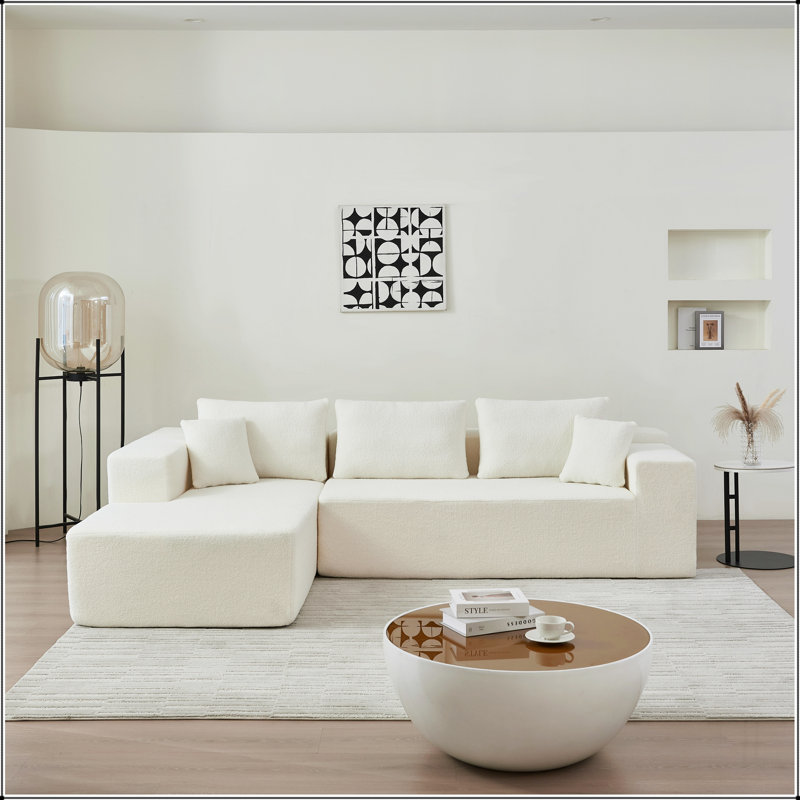 Canapé modulaire 104,33 po d'éponge pour salon modulaire en forme de L