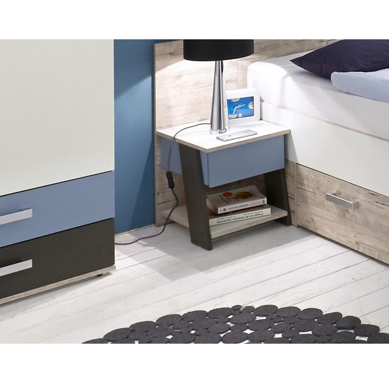 Cothran 69.5cm W Manufactured Wood Bedside Table