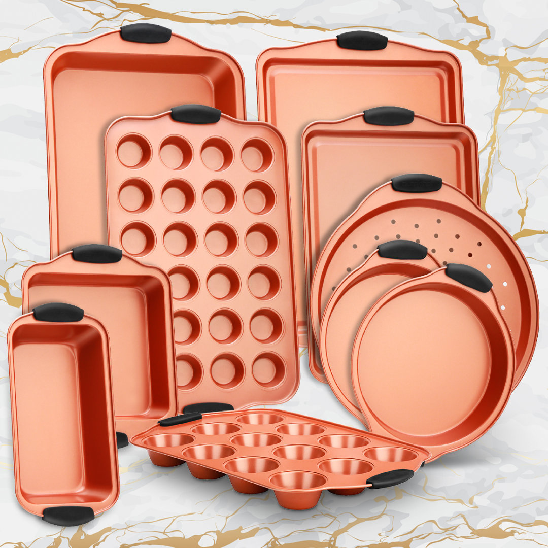 NutriChef 10 Piece Non-Stick Carbon Steel Bakeware Set NutriChef