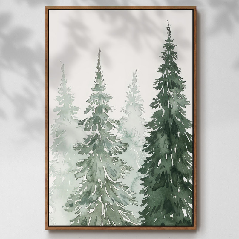" Winter Washed Coppice I ", Walnut Framed, 41" H x 27" W x 1.5" D