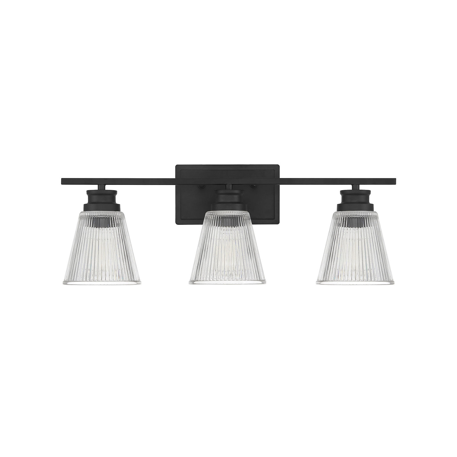 Parvati 3 Light Dimmable Vanity Light, Matte Black