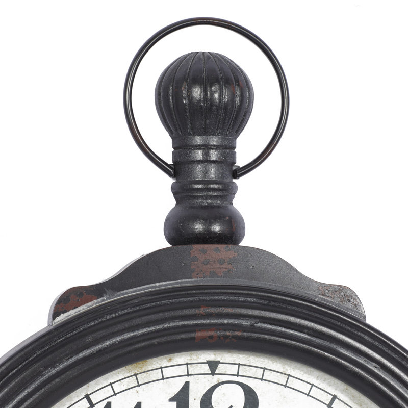 Très grande horloge murale en bois Mogul