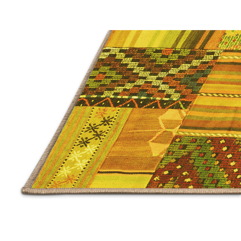 Performance Patchwork Indoor Rug, Rectangle 7' x 10'