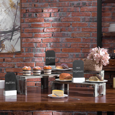Torched 3-Piece Tiered Stand Set