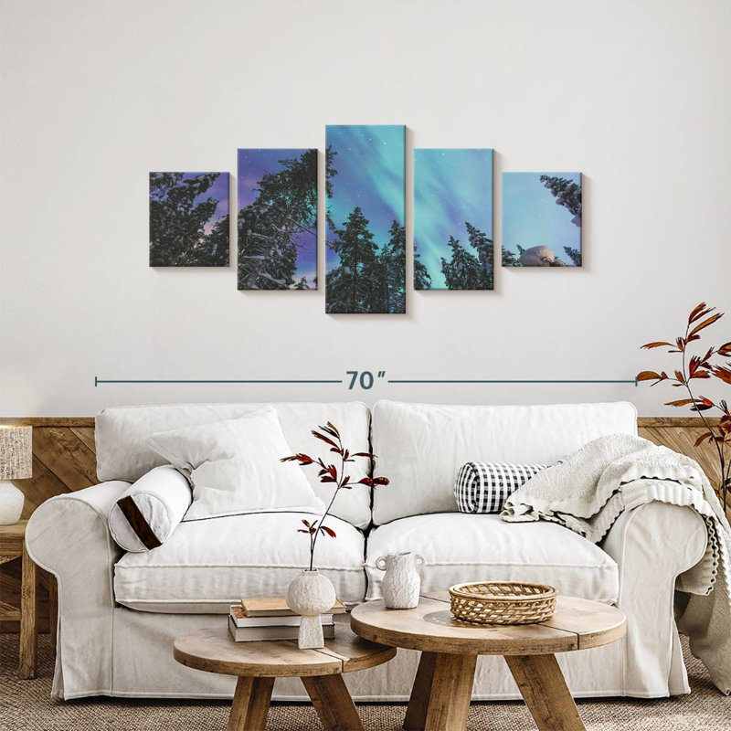 Forêt de pins de Laponie Aurora, H 24 po x l 55 po
