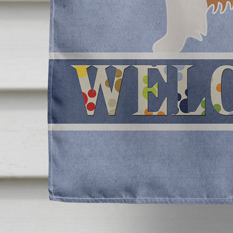 Polyester 2 côtés 40 x 28 po welcome drapeau maison, Berger australien