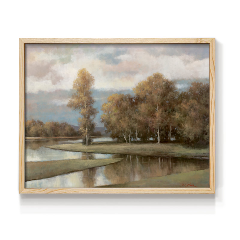 «Winding River II», reproduction encadrée, H 8 po x l 10 po, Naturel