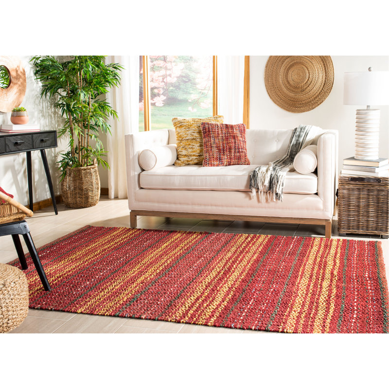 Tapis en jute tissé à la main Harlan, Rectangle de 5 pi x 8 pi