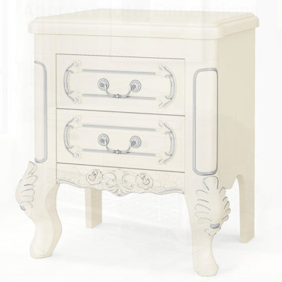 Élégante table de chevet sculptée avec ports de chargement USB et rangement spacieux, parfaite pour les chambres à coucher modernes et la commodité