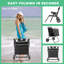 Chaises de plage pliantes Souriya avec roues de 10 po, chaise de plage 2 en 1 robuste avec abat-jour-1344562835