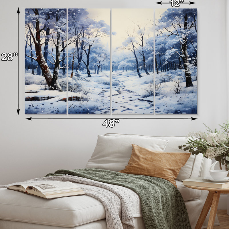 Winter Silent Woods V 4 pièces