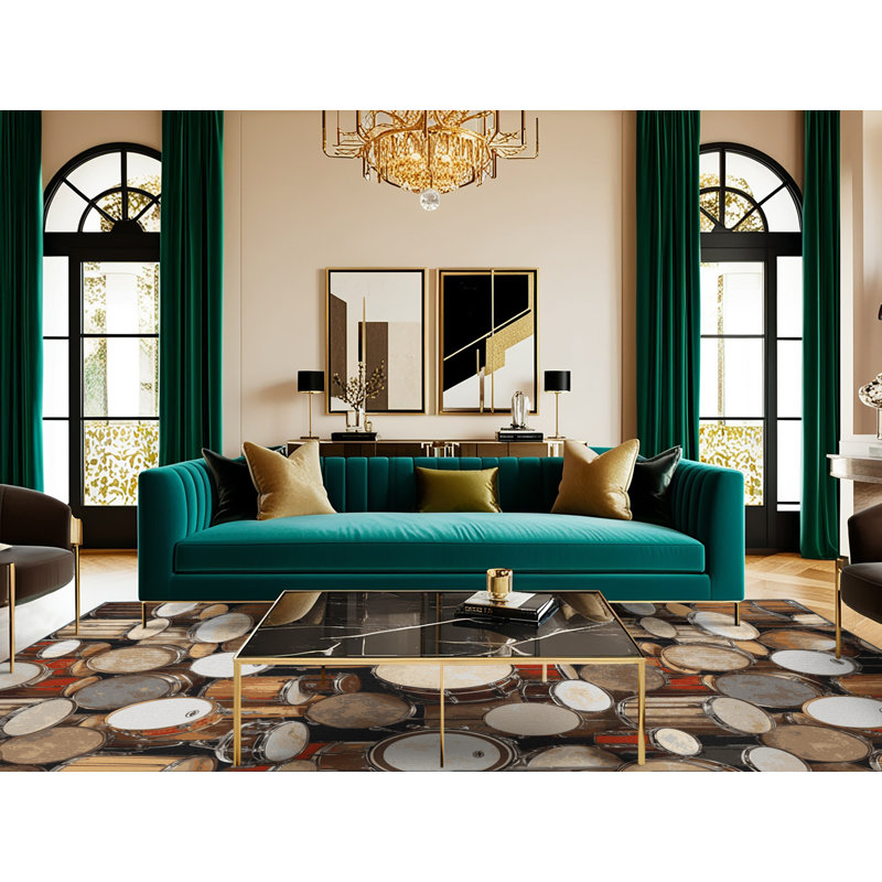  Tapis lavable Drums, Rond 6 pi