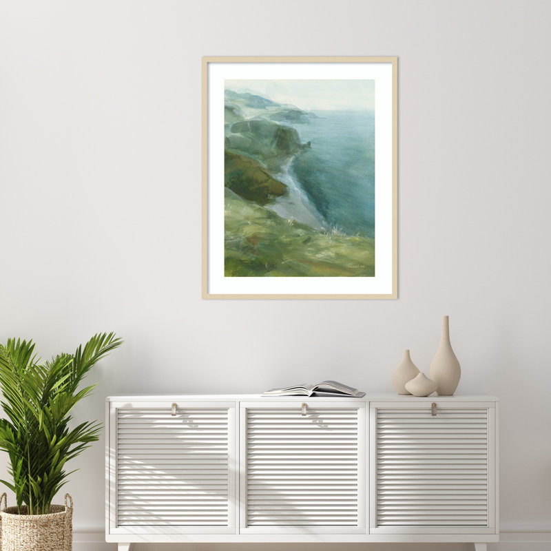 «Echoes of a Shoreline Wood», reproduction d'art encadrée, H 41 po x l 33 po