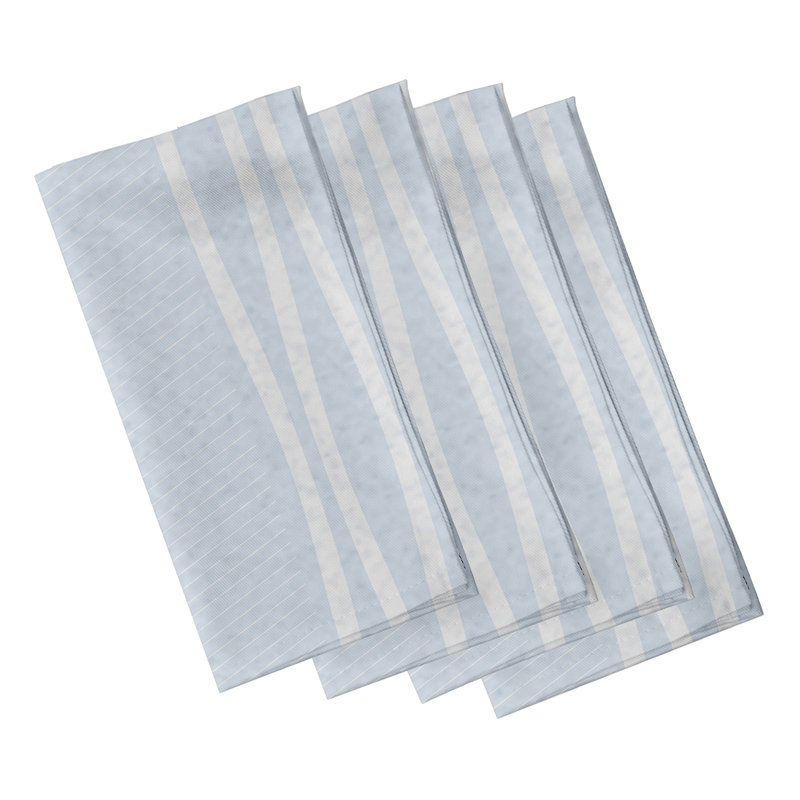Ensemble de serviettes 4 pièces Josefa, Bleu pâle