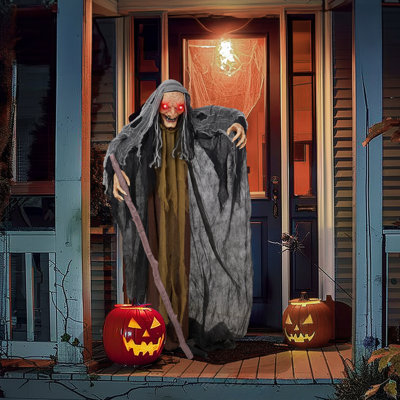 5.3FT Halloween Animated Standing Witch Decoration