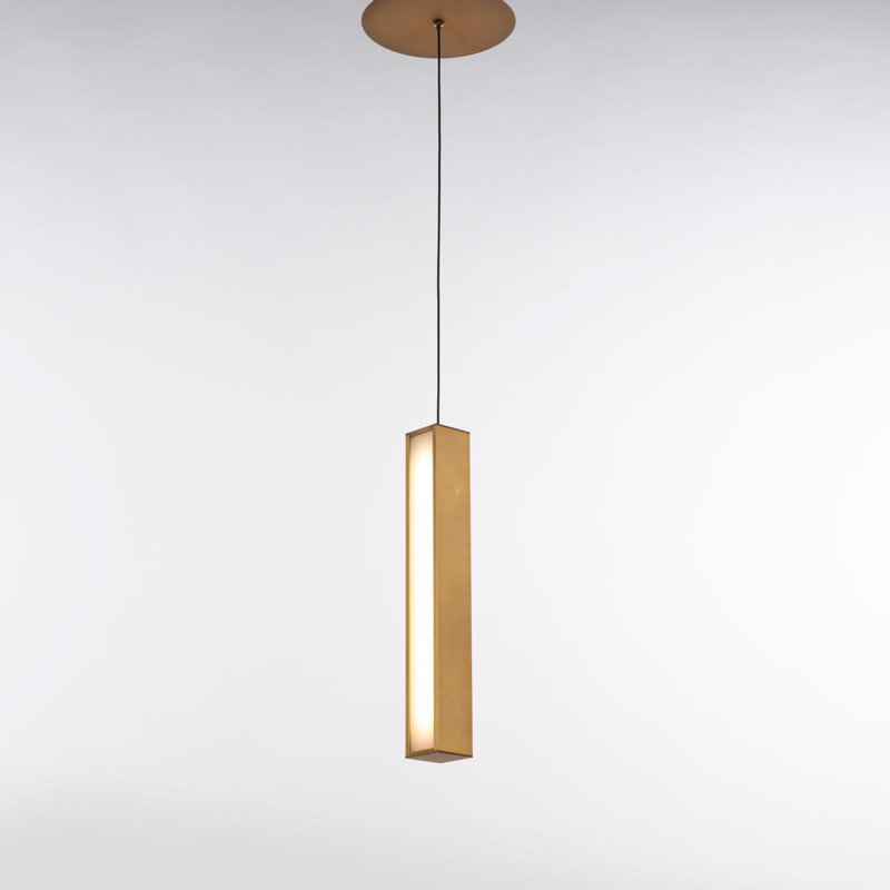 Chaos 1 - Light LED Pendant, Aged Bronze, 14" H x 5.5" W x 5.5" D
