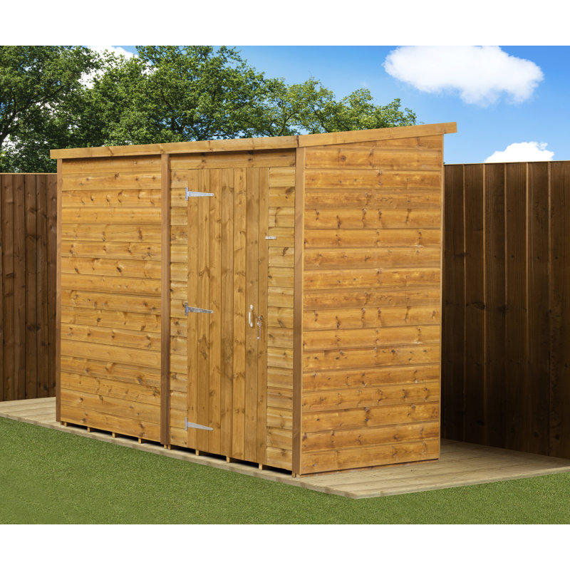 Modular Pent Garden Shed No Windows, 8ft. x 4ft.