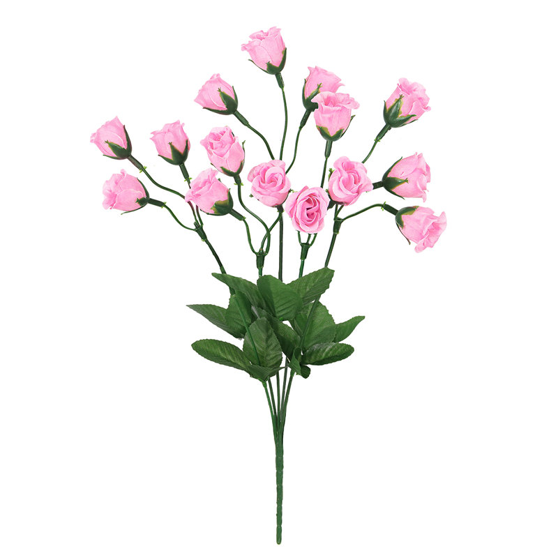 Artificial Rose Bud Flower Bush, Pink