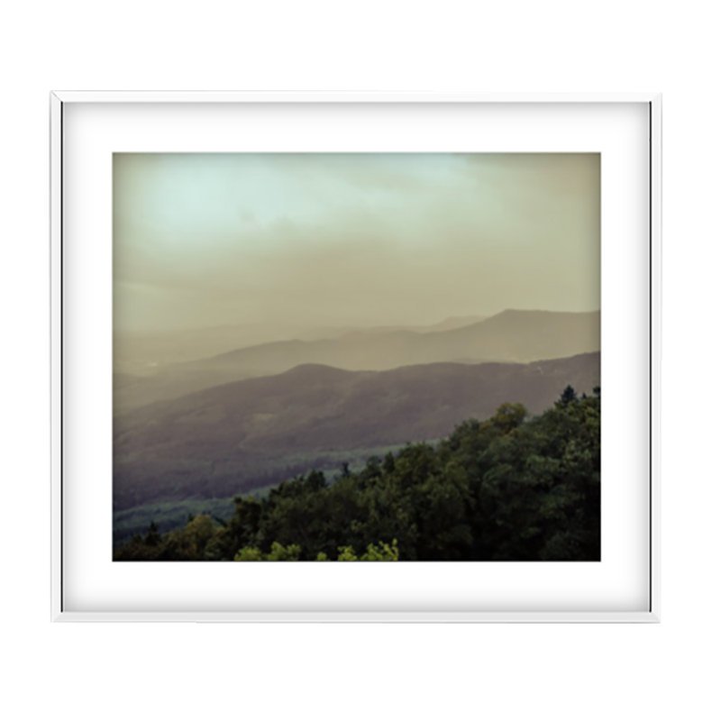 Vallée Print by Francis Augustine, White Framed Paper, 18" H x 27" W x 0.8" D, White