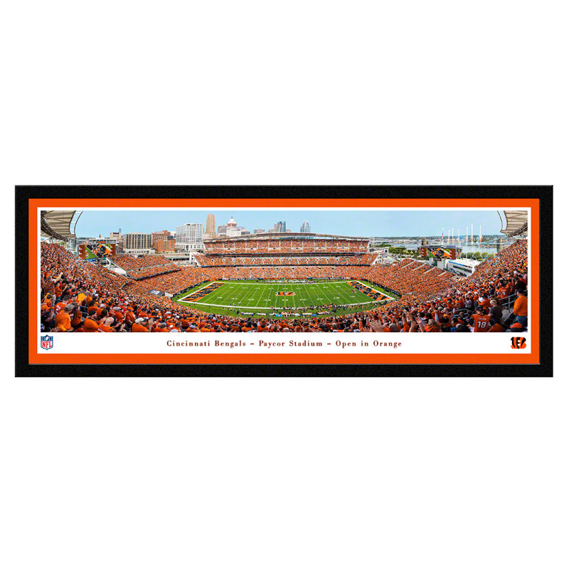 Cincinnati Bengals, Out - Standard Frame, No Mat, Paper, 13.5" H x 40" W x 0.1" D