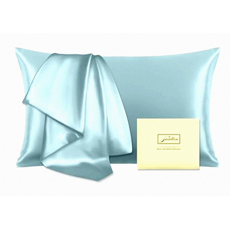 SilkCool Hair Pillowcase - 20"X 26" - Hidden Zipper - Breathable Smooth Cooling - Haze Blue - 1Pcs